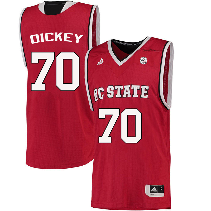 Men NC State Wolfpack #70 Dick Dickey College Basketball Jerseys-Red - Click Image to Close